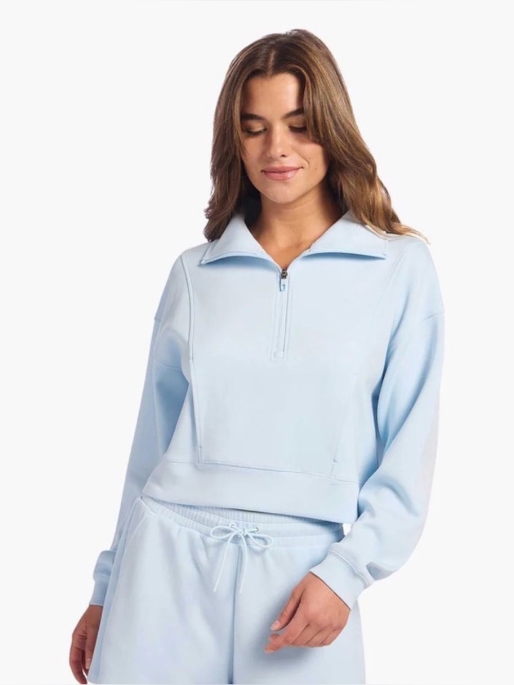 Nuuds Soft Motion Quarter-Zip in Cloud M